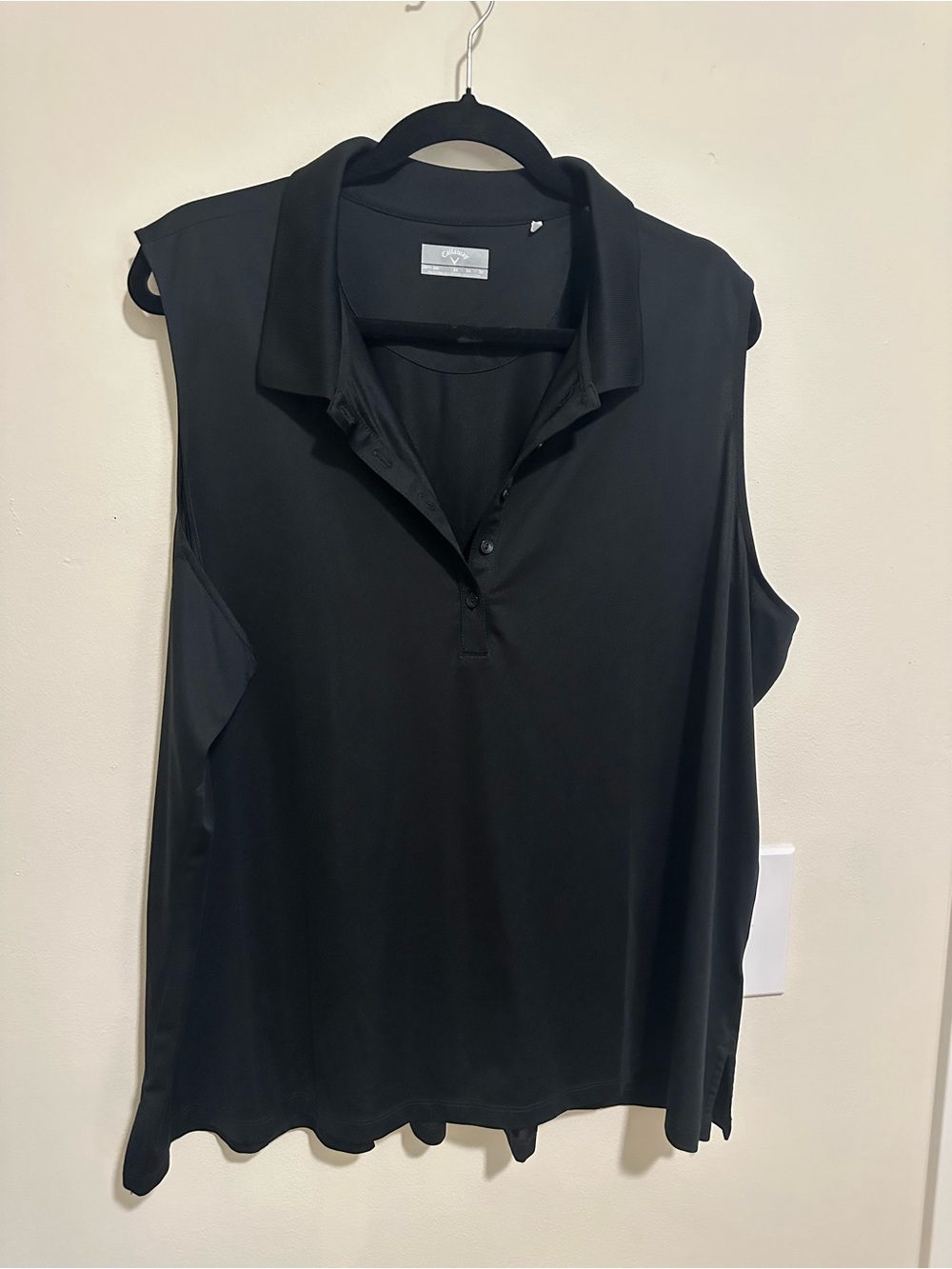 Callaway Women’s Sleeveless Black Golf Polo - 3X
